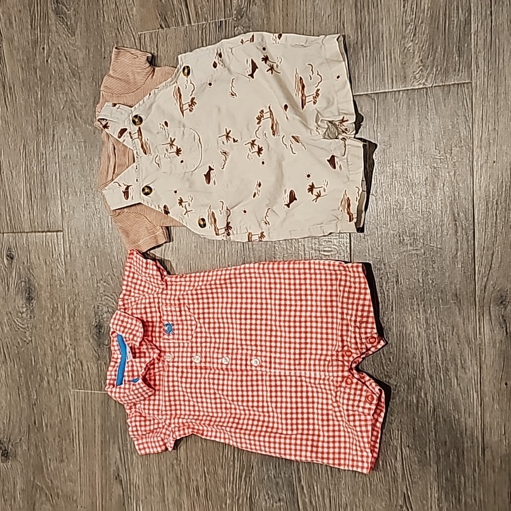 One Piece Short outfit and 2 piece overall outfit